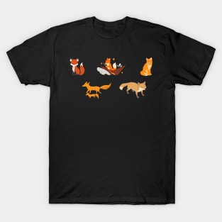 Cute adorable fun baby fox cub sticker pack T-Shirt